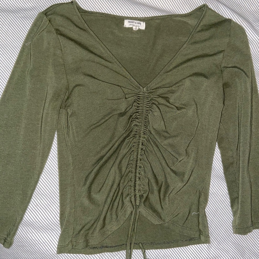Green Long Sleeve Top